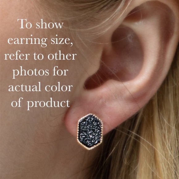 (53)New Womens Lab Created Faux Druzy Stud Elegant Simple Casual Earrings - Picture 5 of 5